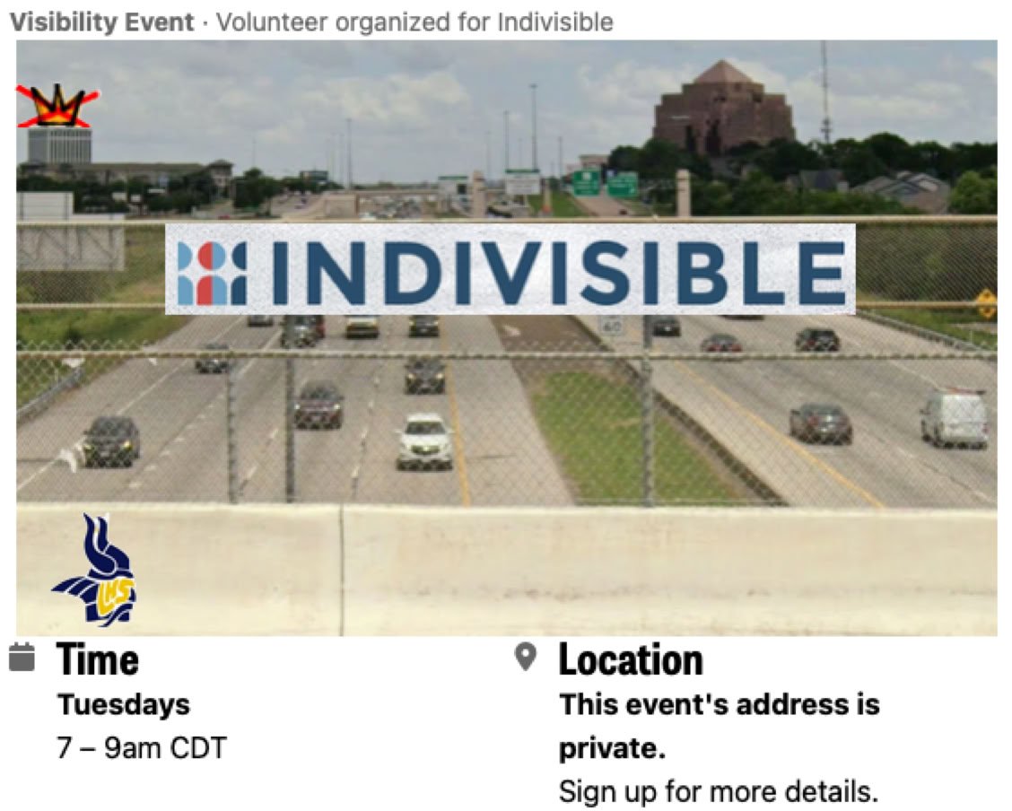 Bridge Protest - Arlington - Davis & I-30