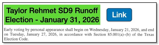 Taylor Rehmet SD9 Runoff Election